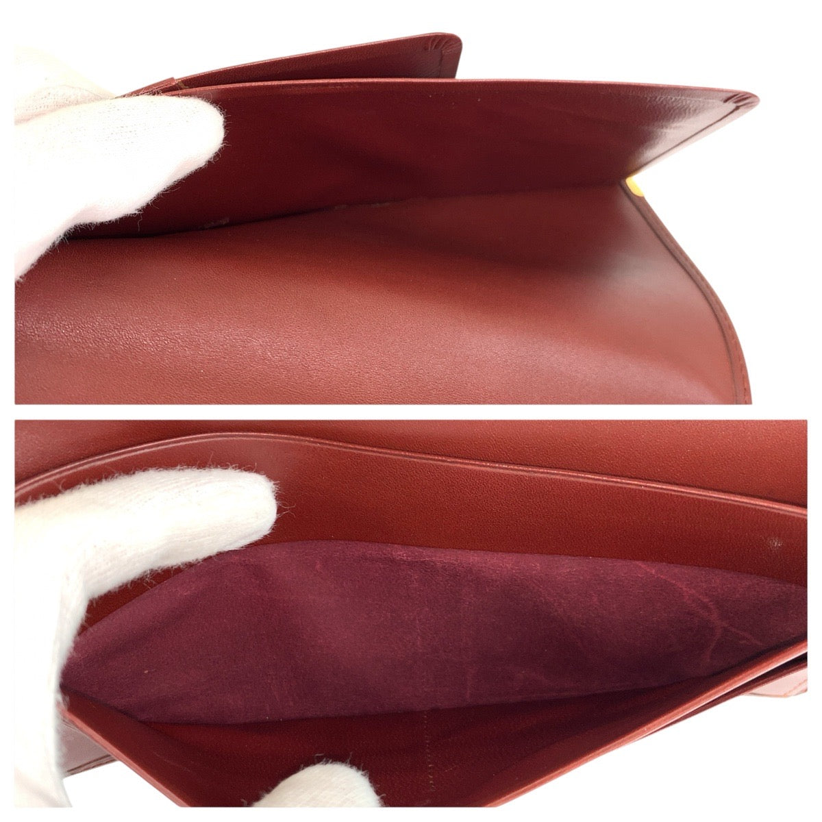 23895
CARTIER カルティエ ヴィンテージ マストライン ボルドー ゴールド金具 レザー 長財布 札入れ メンズ ABP10
