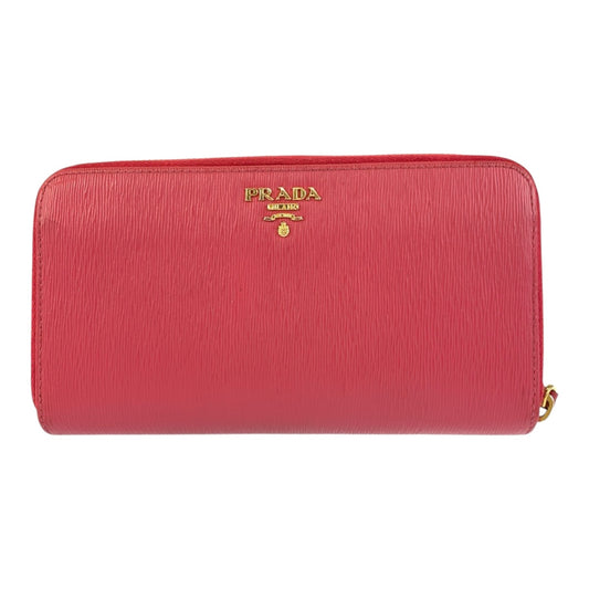 23896
PRADA プラダ サフィアーノ ピンク ゴールド金具 レザー 長財布 ロングウォレット レディース ABP28