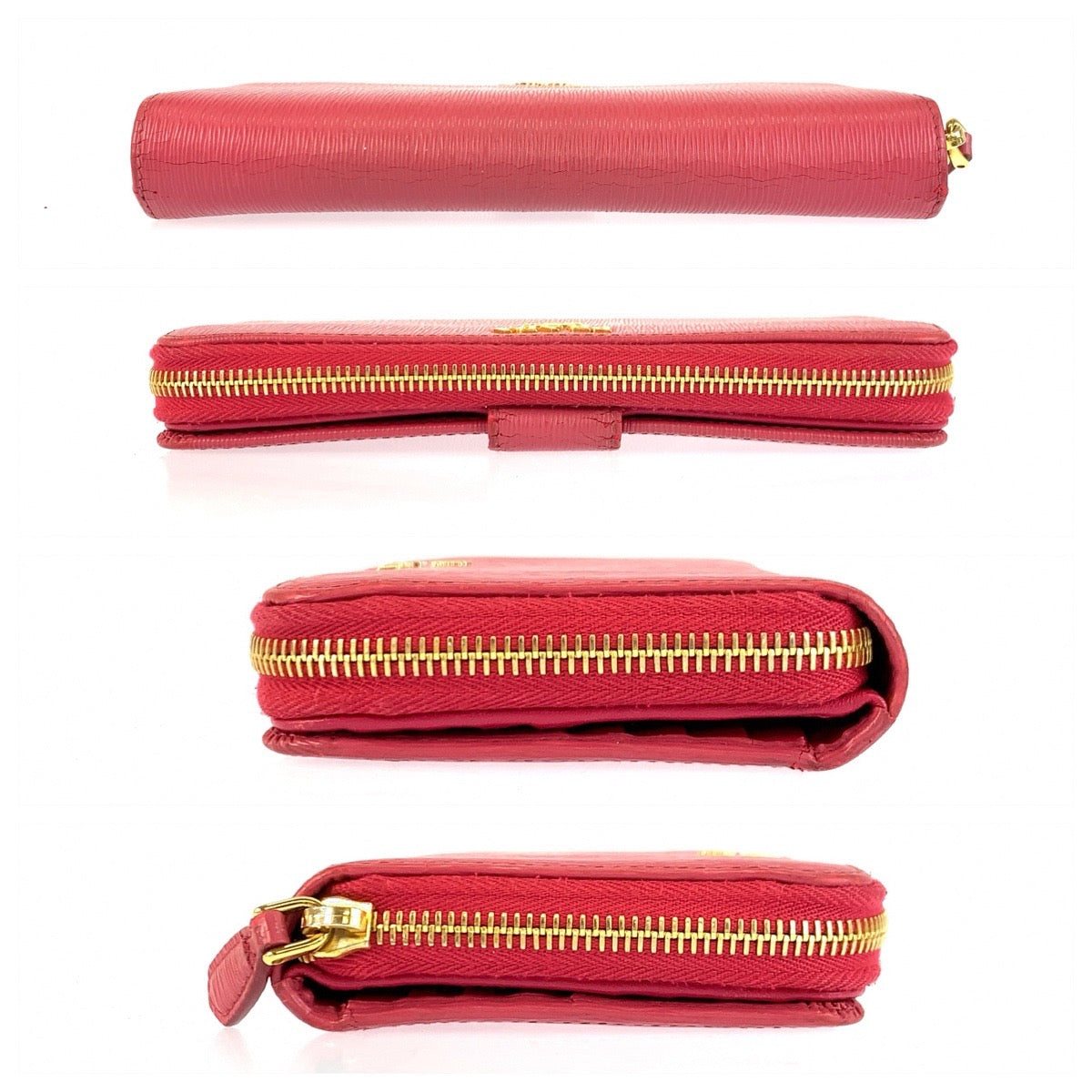 23896
PRADA プラダ サフィアーノ ピンク ゴールド金具 レザー 長財布 ロングウォレット レディース ABP28
