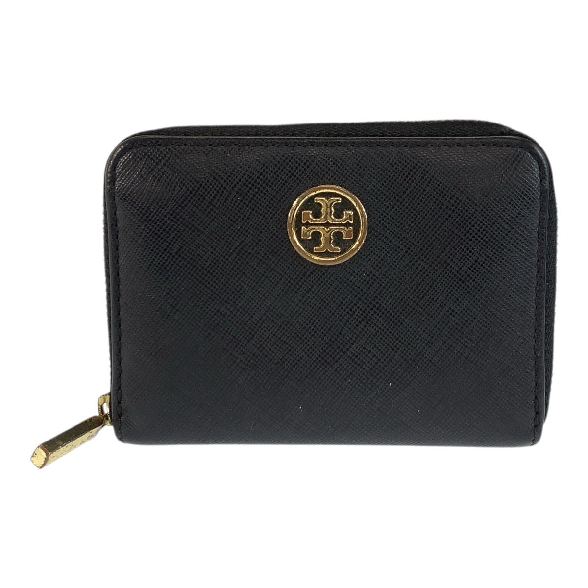 23898
Tory Burch トリーバーチ ブラック 黒 ゴールド金具 レザー コインケース キーケース レディース AB1
