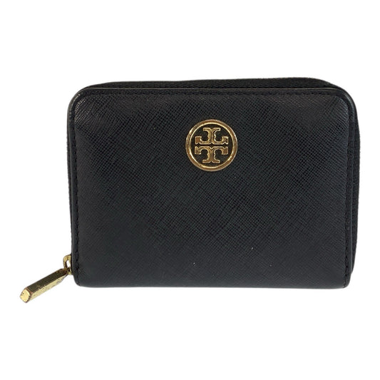 23898
Tory Burch トリーバーチ ブラック 黒 ゴールド金具 レザー コインケース キーケース レディース AB1