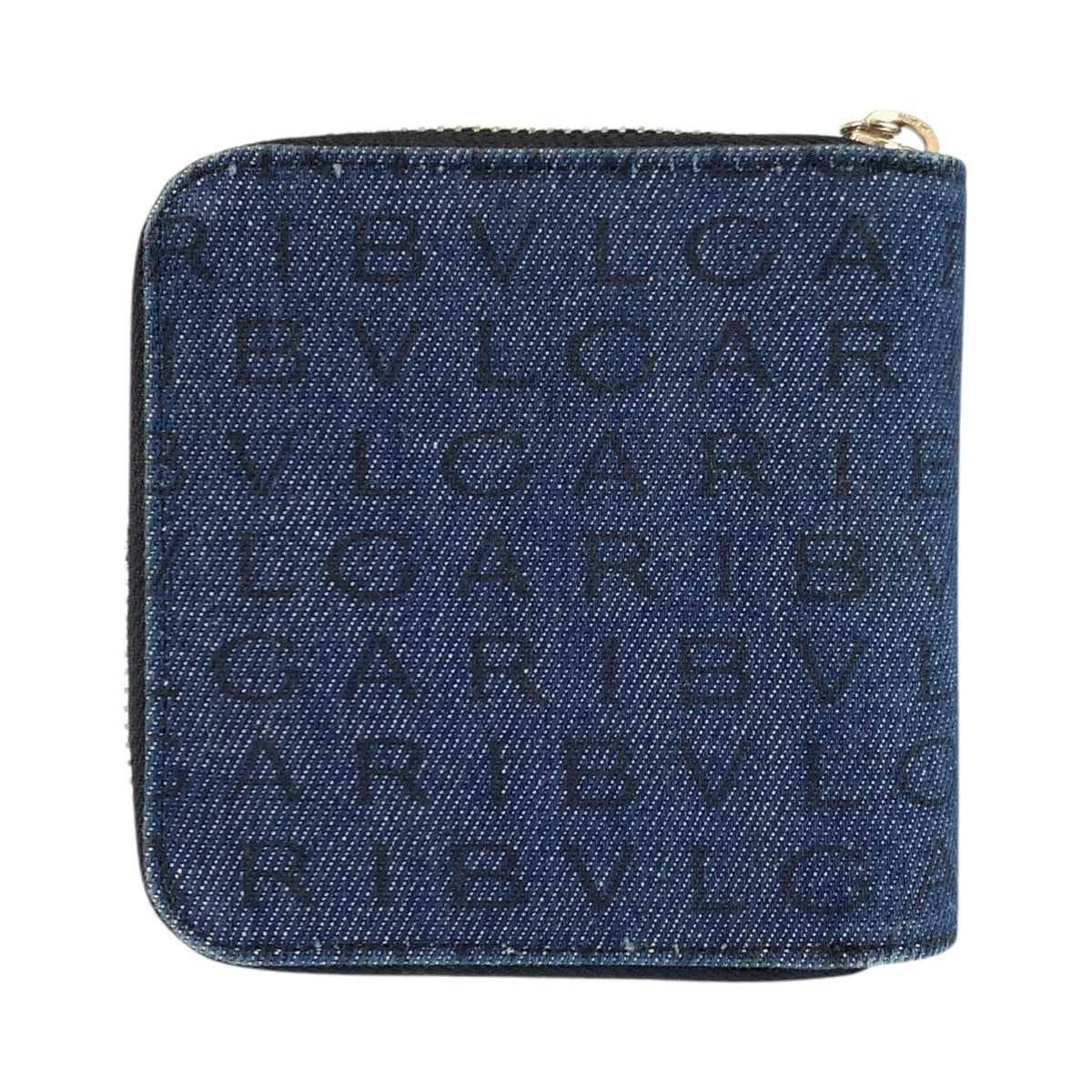 23899
BVLGARI ブルガリ ロゴマニア ブルー ブラック シルバー金具 デニム / レザー 折り財布 コンパクトウォレット レディース ABP21