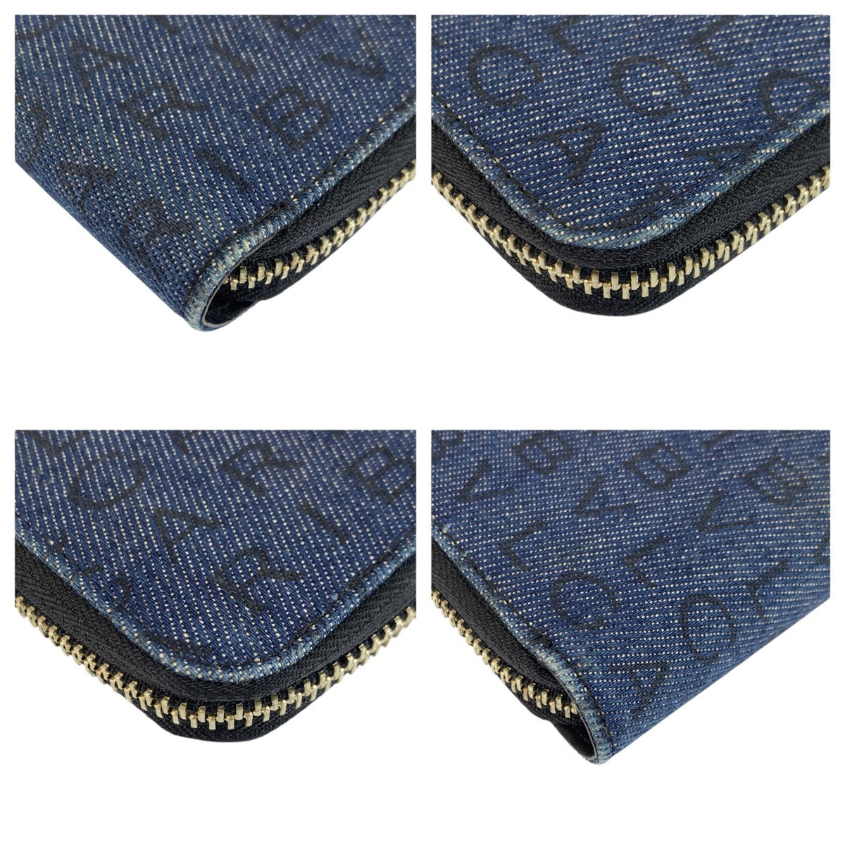 23899
BVLGARI ブルガリ ロゴマニア ブルー ブラック シルバー金具 デニム / レザー 折り財布 コンパクトウォレット レディース ABP21