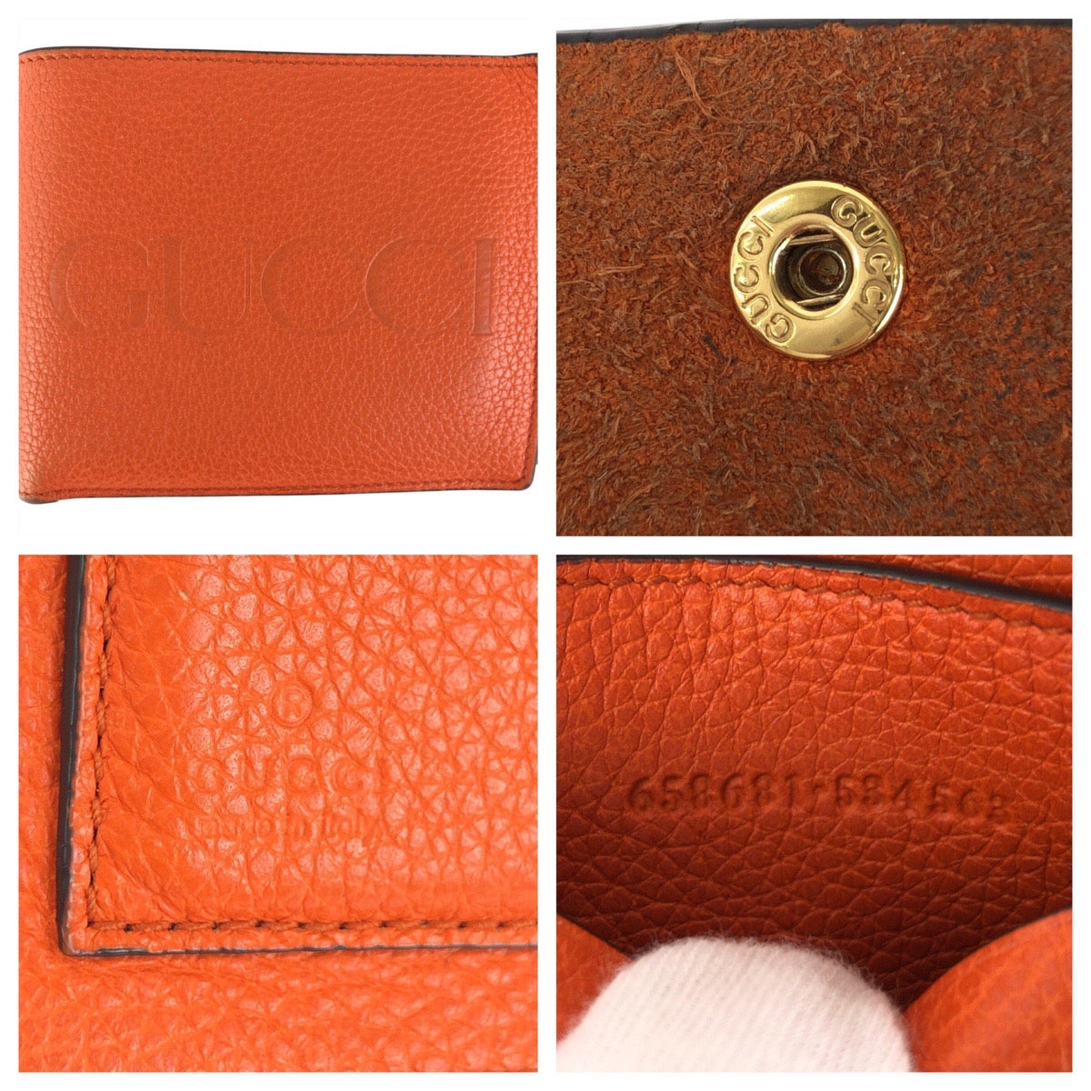 23900
GUCCI グッチ オレンジ レザー 658681 折り財布 コンパクトウォレット メンズ ABP21