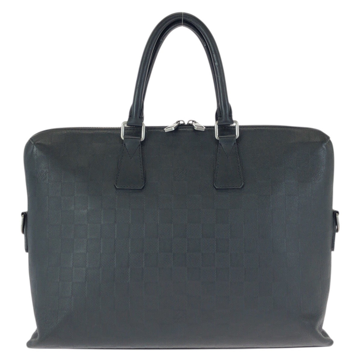 23902
LOUIS VUITTON ルイヴィトン ダミエ・アンフィニ ポルト ドキュマン ジュール PDJ ブラック 黒 シルバー金具 レザー N41248 ビジネスバッグ ブリーフケース メンズ ABP78