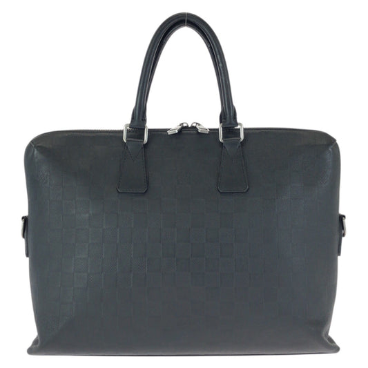 23902
LOUIS VUITTON ルイヴィトン ダミエ・アンフィニ ポルト ドキュマン ジュール PDJ ブラック 黒 シルバー金具 レザー N41248 ビジネスバッグ ブリーフケース メンズ ABP78