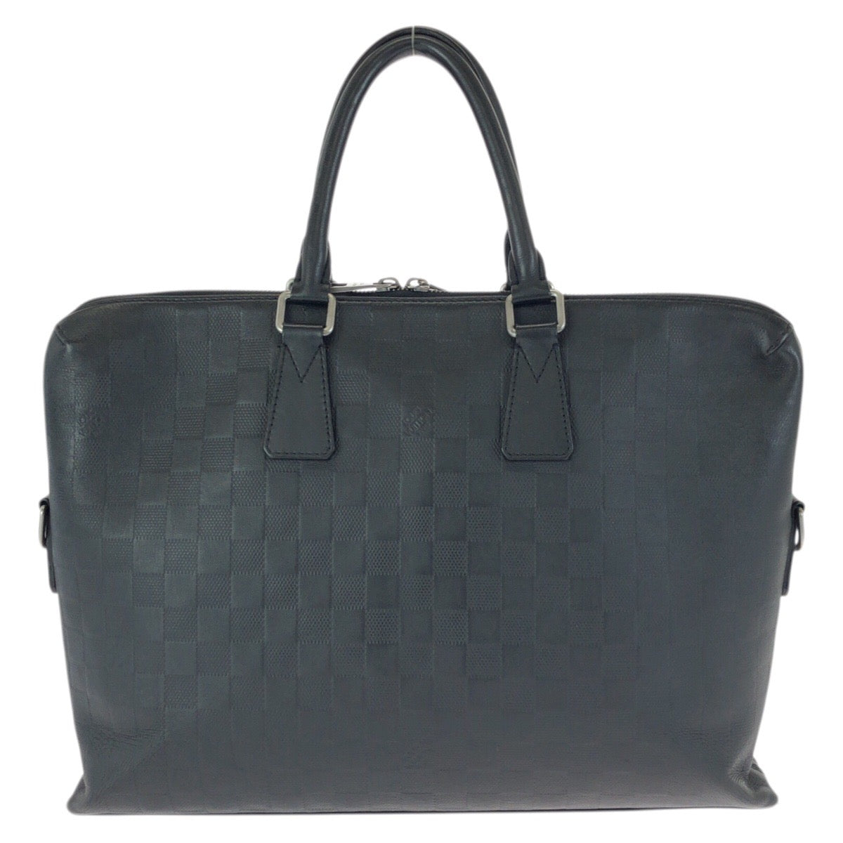 23902
LOUIS VUITTON ルイヴィトン ダミエ・アンフィニ ポルト ドキュマン ジュール PDJ ブラック 黒 シルバー金具 レザー N41248 ビジネスバッグ ブリーフケース メンズ ABP78