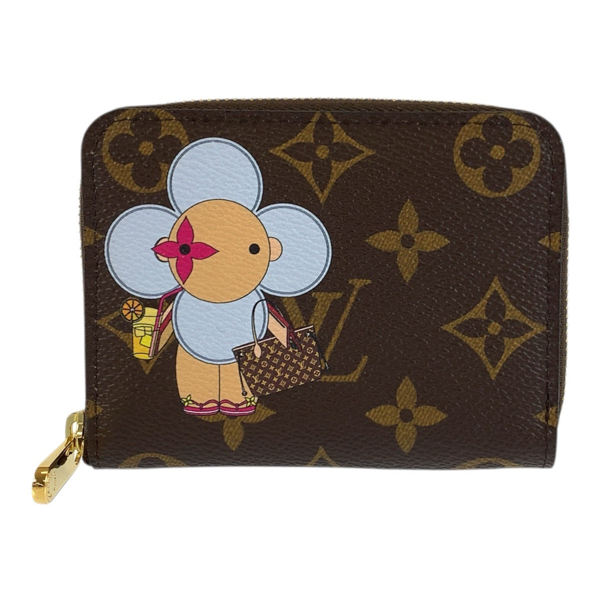 23903
LOUIS VUITTON ルイヴィトン モノグラム ヴィヴィエンヌ ジッピー コインパース ブラウン ゴールド金具 PVC M69055 コインケース カードケース レディース SA44