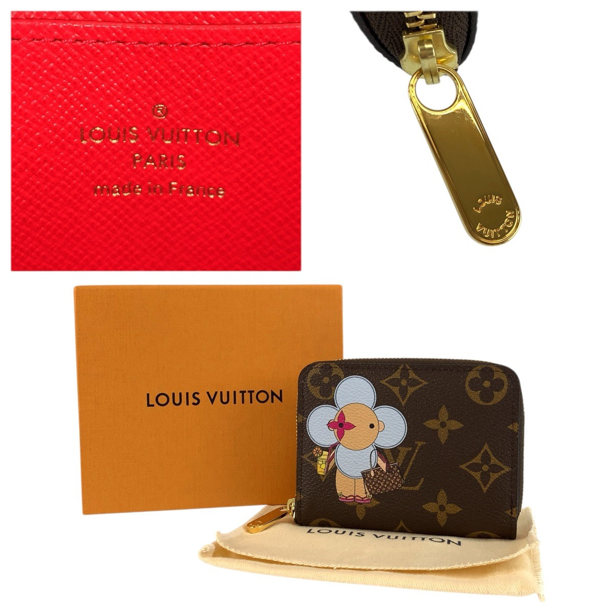 23903
LOUIS VUITTON ルイヴィトン モノグラム ヴィヴィエンヌ ジッピー コインパース ブラウン ゴールド金具 PVC M69055 コインケース カードケース レディース SA44