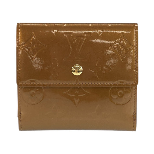 23908
LOUIS VUITTON ルイヴィトン モノグラム ヴェルニ ポルト モネ ビエ カルト クレディ ブロンズ ブラウン ゴールド金具 エナメル M91170 折り財布 コンパクトウォレット レディース A42