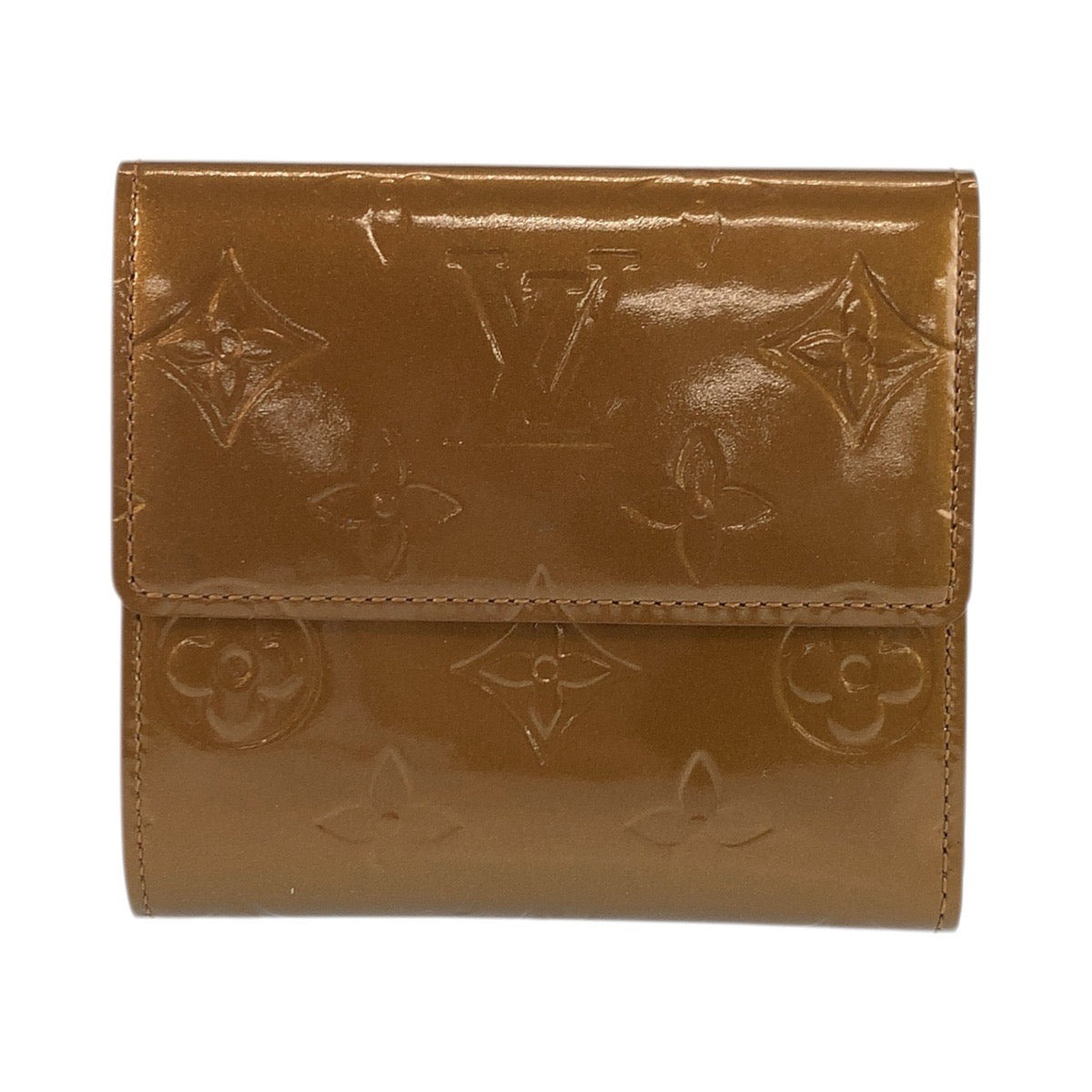 23908
LOUIS VUITTON ルイヴィトン モノグラム ヴェルニ ポルト モネ ビエ カルト クレディ ブロンズ ブラウン ゴールド金具 エナメル M91170 折り財布 コンパクトウォレット レディース A42