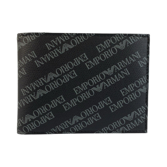 23909
Emporio Armani エンポリオ アルマーニ ブラック 黒 レザー 折り財布 コンパクトウォレット メンズ AB14