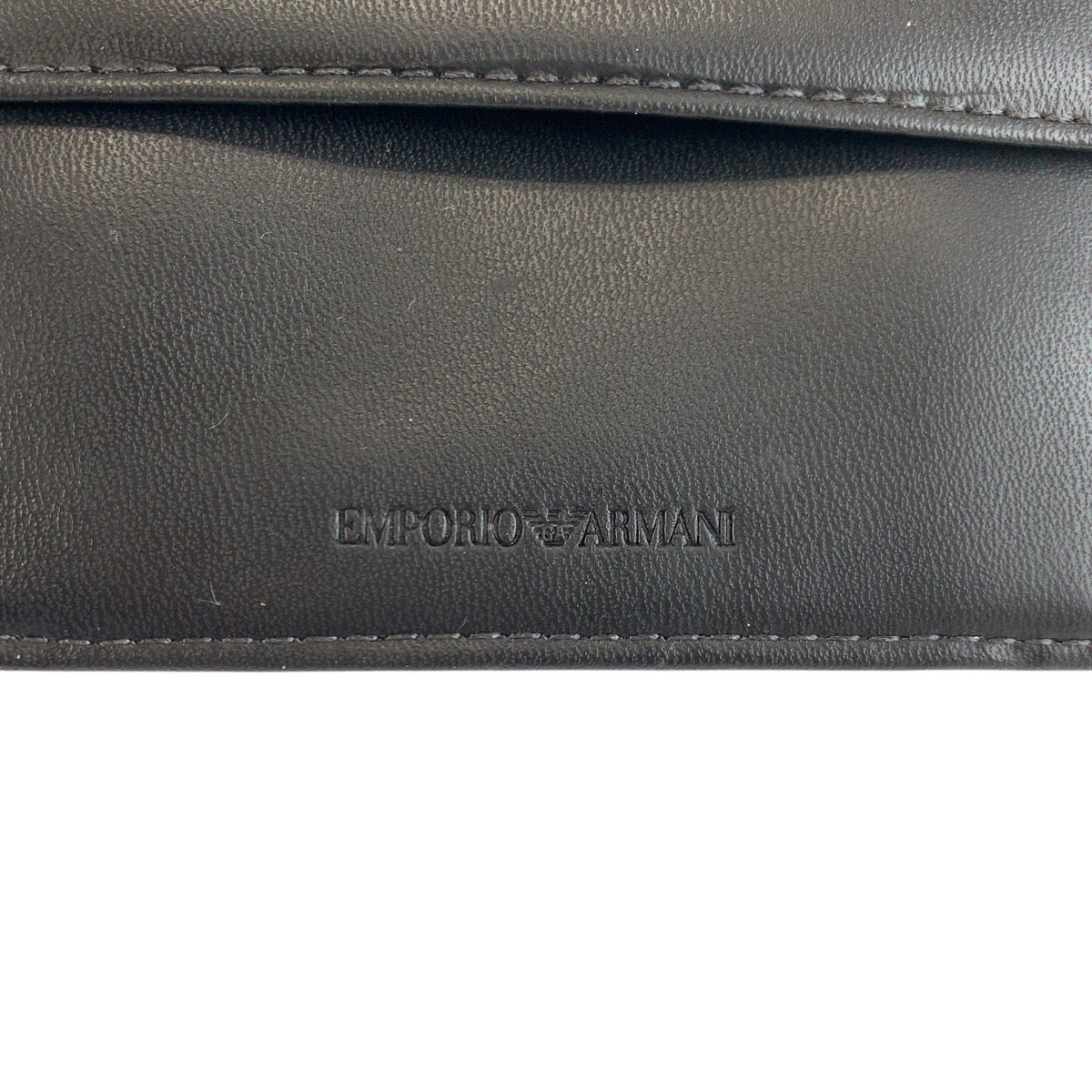 23909
Emporio Armani エンポリオ アルマーニ ブラック 黒 レザー 折り財布 コンパクトウォレット メンズ AB14