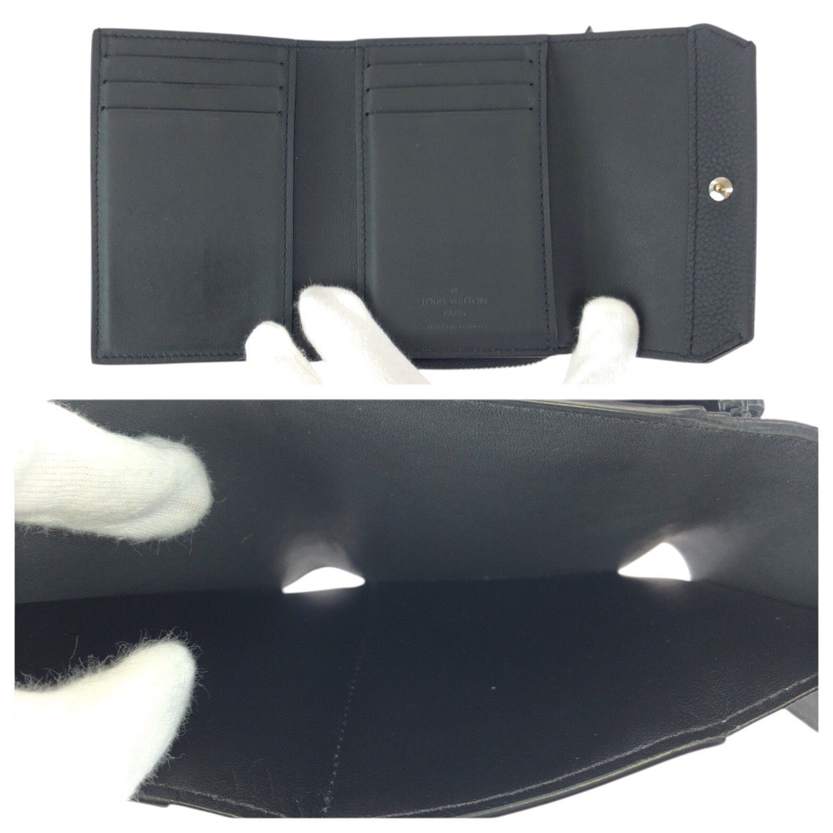 23912
LOUIS VUITTON ルイヴィトン アエログラム ポルトフォイユ パイロット ブラック 黒 レザー M81740 折財布 コンパクトウォレット メンズ ABP44
