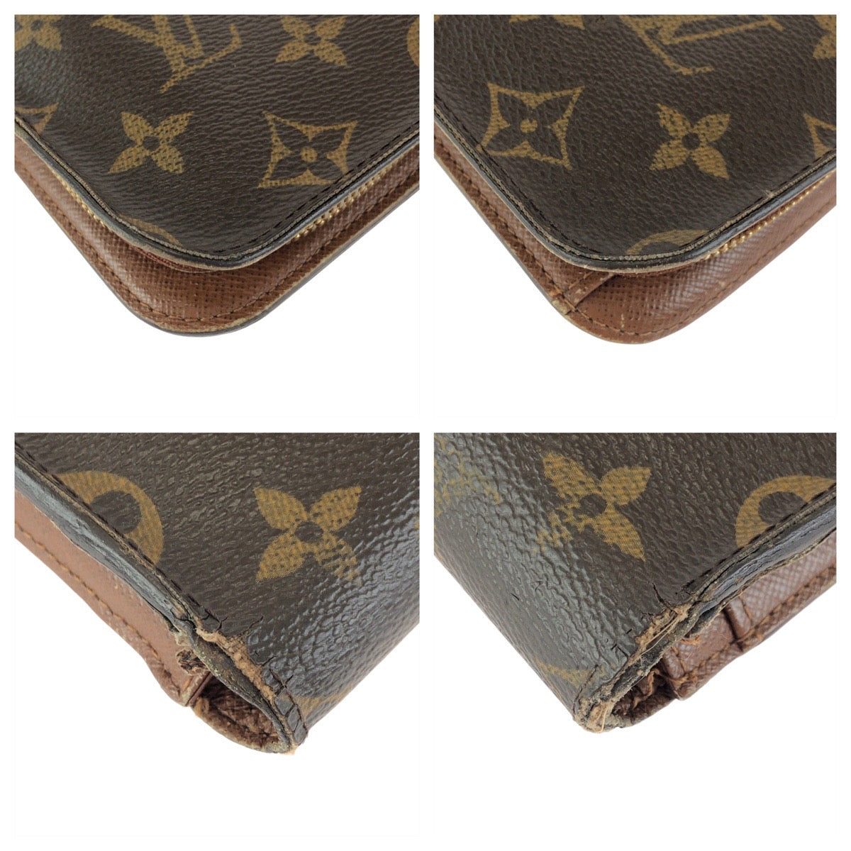 23913
LOUIS VUITTON ルイヴィトン モノグラム アンソリット ブラウン ゴールド金具 PVC M66566 長財布 オーガナイザー メンズ B6