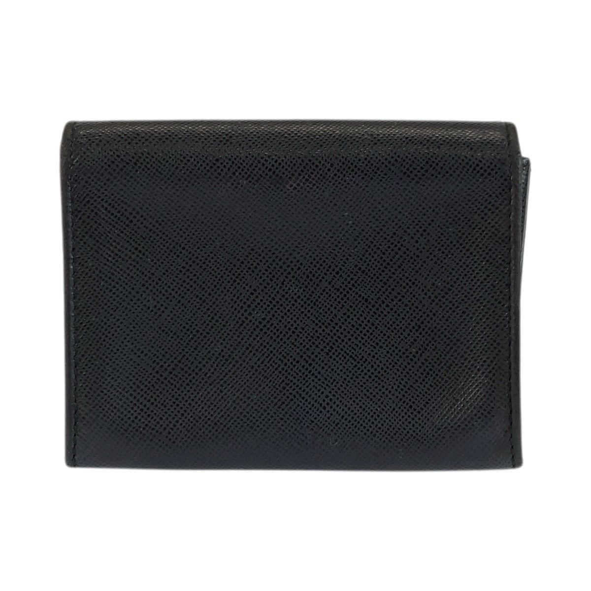 23916
PRADA プラダ サフィアーノ 三角ロゴプレート ブラック 黒 シルバー金具 レザー カードケース 名刺入れ メンズ AB6