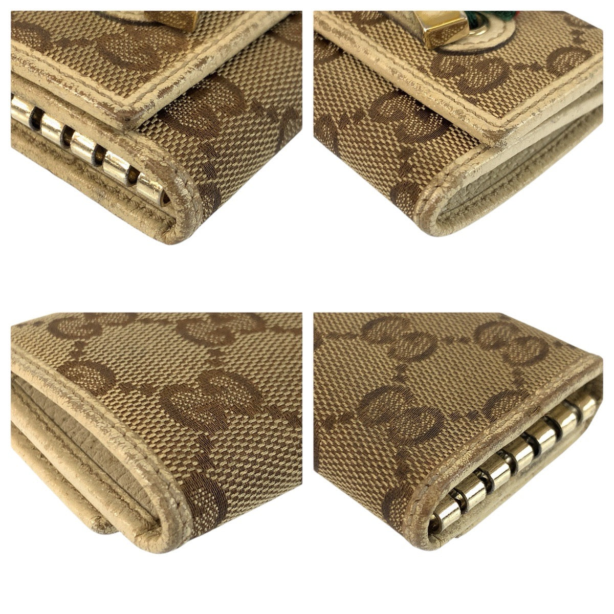23920
GUCCI グッチ プリンシー ベージュ アイボリー ゴールド金具 GGキャンバス / レザー 162770 キーケース 6連 レディース B1