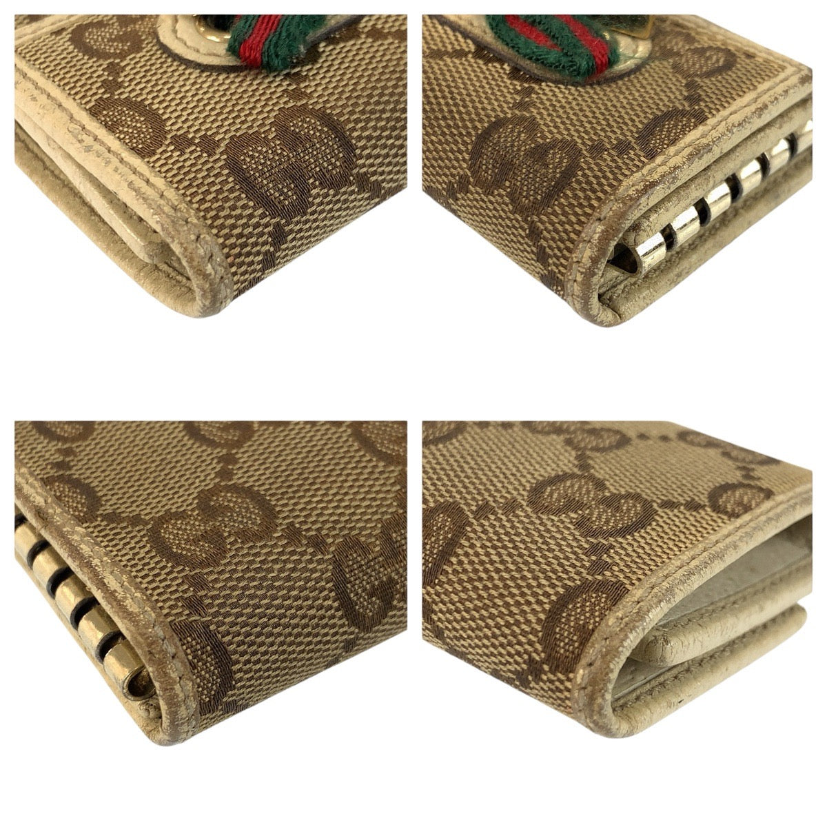 23920
GUCCI グッチ プリンシー ベージュ アイボリー ゴールド金具 GGキャンバス / レザー 162770 キーケース 6連 レディース B1