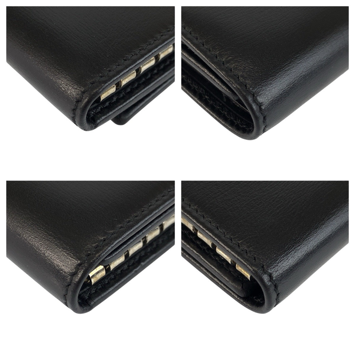 23921
GUCCI グッチ ブラック 黒 シルバー金具 レザー 162777 キーケース 6連 メンズ ABP6