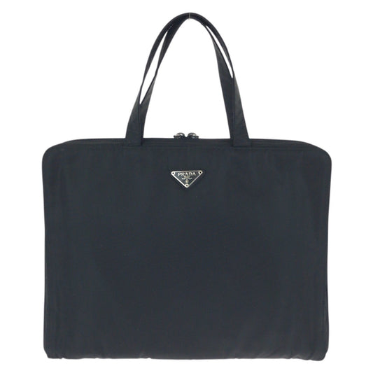 23922
PRADA プラダ テスート 三角ロゴプレート ブラック 黒 シルバー金具 ナイロン ビジネスバッグ ブリーフケース メンズ A42