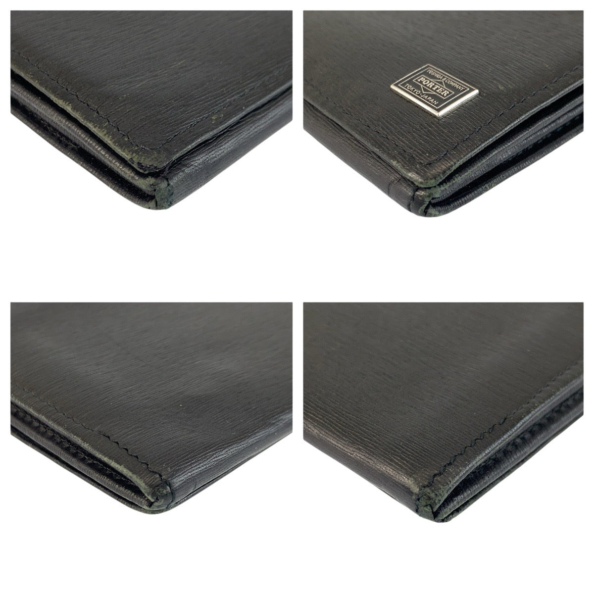 23923
PORTER ポーター カレント ブラック 黒 レザー 長財布 ロングウォレット メンズ AB2