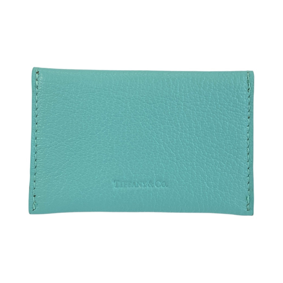23924
TIFFANY&Co. ティファニー ブルー シルバー金具 レザー カードケース 名刺入れ レディース AB2