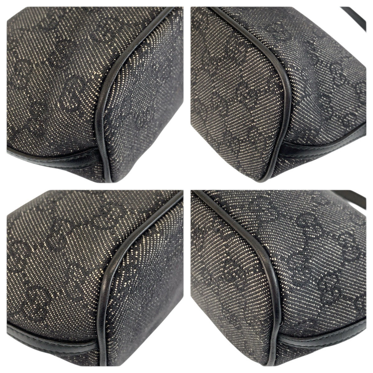 23925
GUCCI グッチ ブラック グレー ゴールド金具 GGキャンバス / レザー 07198 ハンドバッグ アクセサリーポーチ レディース ABP28