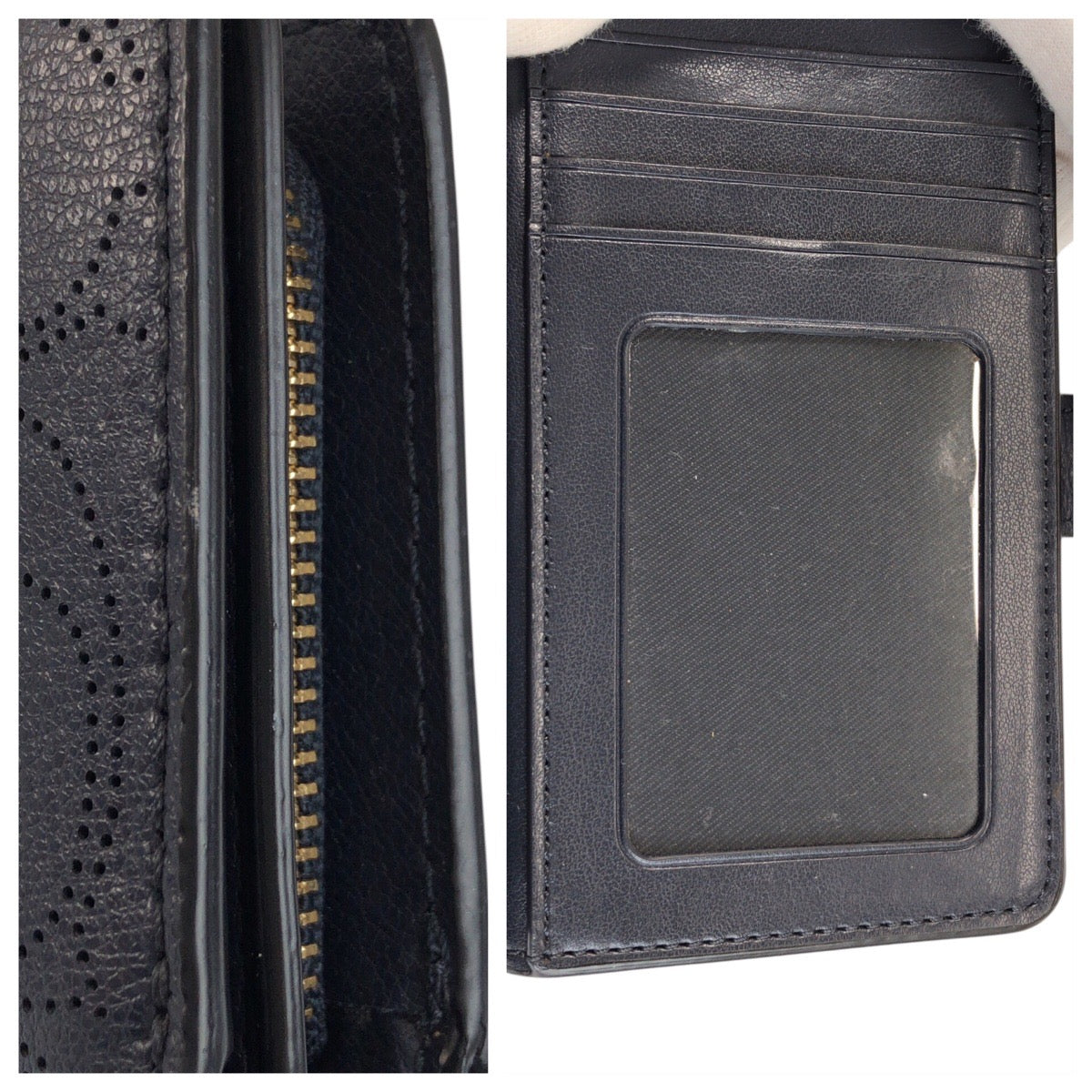 23927
COACH コーチ シグネチャー ネイビー ゴールド金具 レザー C2046 折り財布 コンパクトウォレット レディース ABP2