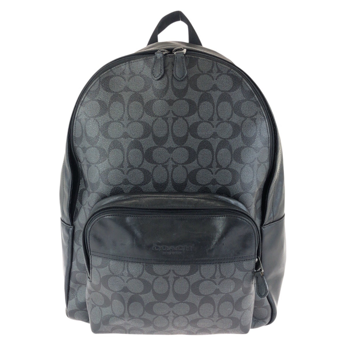 23939
COACH コーチ シグネチャー ブラック 黒 ガンメタ金具 PVC / レザー F72483 リュック・デイパック バックパック レディース AB14