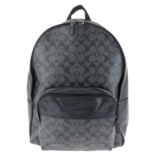 23939
COACH コーチ シグネチャー ブラック 黒 ガンメタ金具 PVC / レザー F72483 リュック・デイパック バックパック レディース AB14