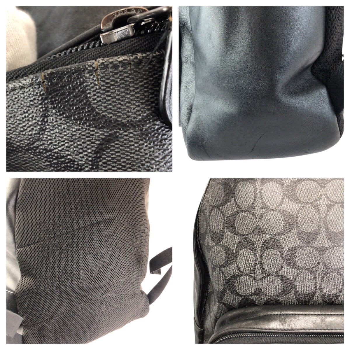 23939
COACH コーチ シグネチャー ブラック 黒 ガンメタ金具 PVC / レザー F72483 リュック・デイパック バックパック レディース AB14