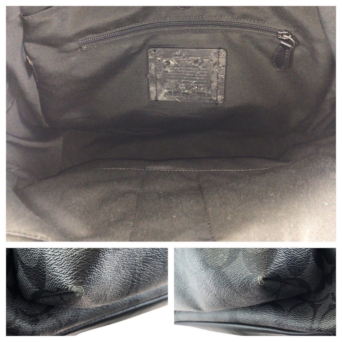 23939
COACH コーチ シグネチャー ブラック 黒 ガンメタ金具 PVC / レザー F72483 リュック・デイパック バックパック レディース AB14