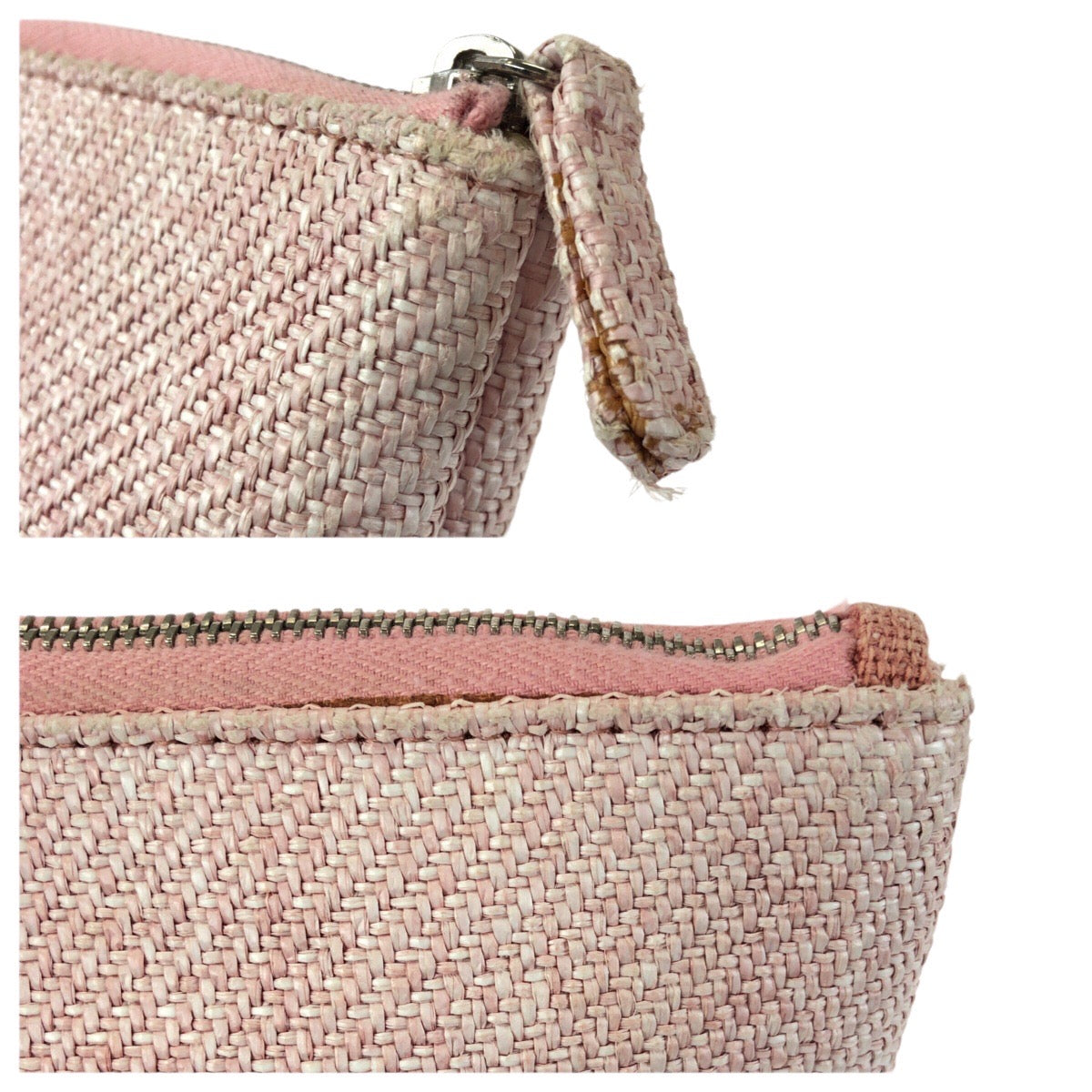23947
CHANEL シャネル ドーヴィル ココマーク ピンク シルバー金具 キャンバス クラッチバック ポーチ レディース ABP49