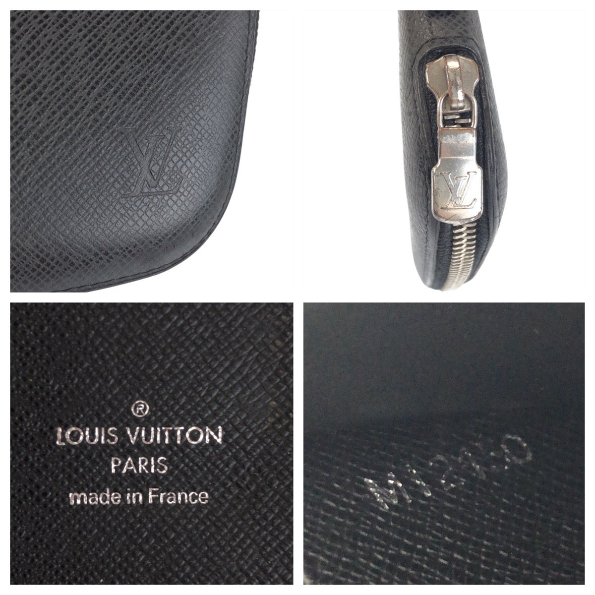 23949
LOUIS VUITTON ルイヴィトン タイガ アトール ブラック 黒 シルバー金具 レザー M30652 長財布 オーガナイザー メンズ ABP35