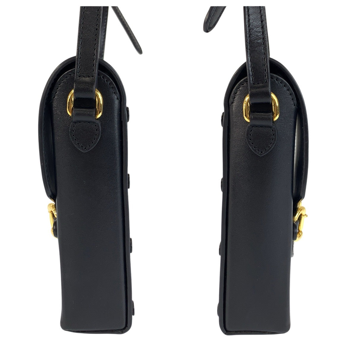 23952
GUCCI グッチ ホースビット ブラック 黒 ゴールド金具 レザー 625615 ショルダーバッグ ポシェット レディース ABP58