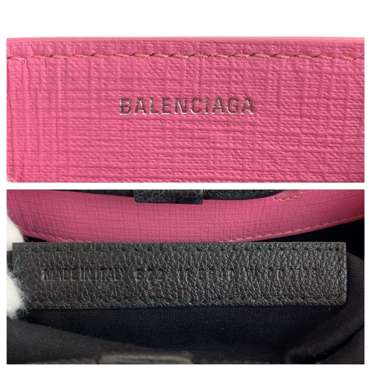 23954
BALENCIAGA バレンシアガ ショッピングトート XXS ピンク ブラック シルバー金具 レザー 572411 トートバッグ ショルダーバッグ 2way レディース AB49