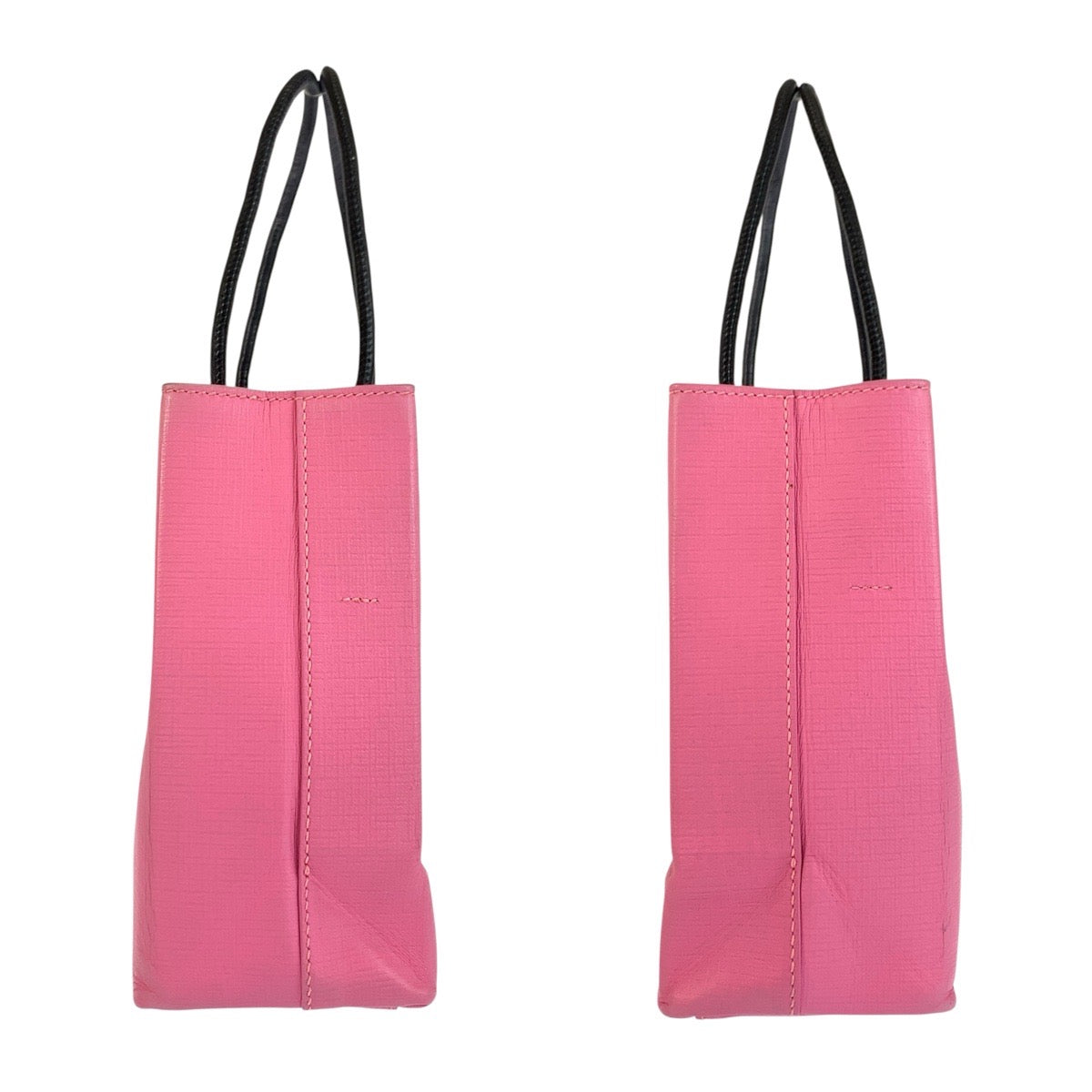 23954
BALENCIAGA バレンシアガ ショッピングトート XXS ピンク ブラック シルバー金具 レザー 572411 トートバッグ ショルダーバッグ 2way レディース AB49