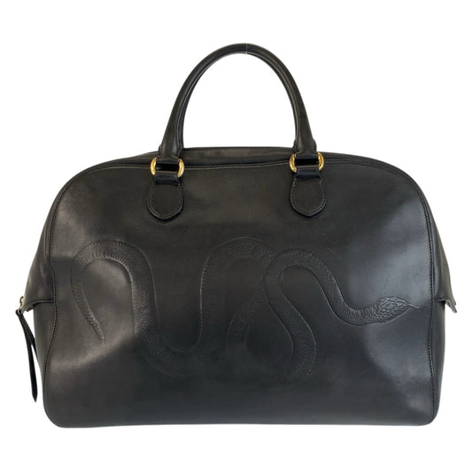 23957
GUCCI グッチ スネーク ブラック 黒 ゴールド金具 レザー 450999 ボストンバッグ ハンドバッグ メンズ ABP72