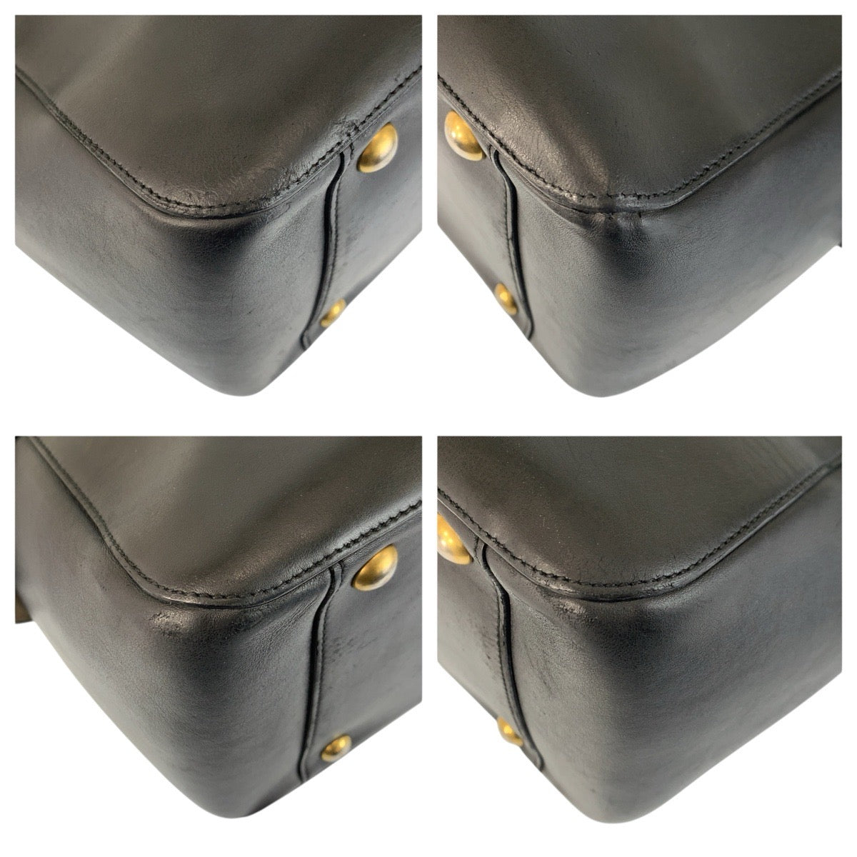 23957
GUCCI Snake Black Gold Hardware Leather 450999 Boston Bag Handbag Men's ABP72