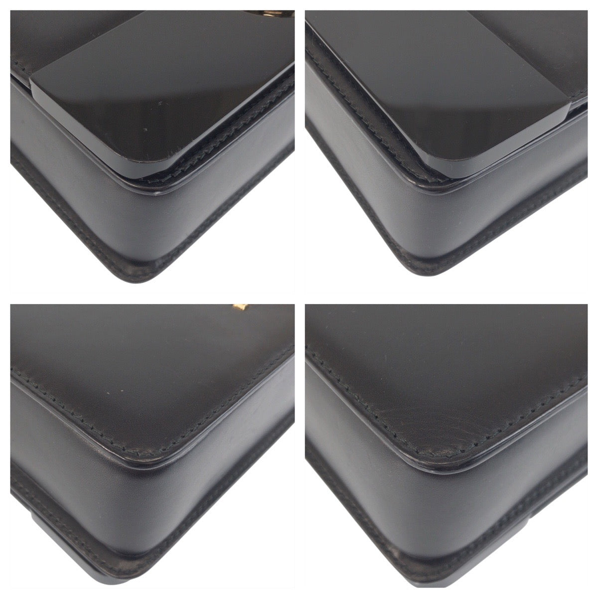 23961
BVLGARI ブルガリ ブルガリブルガリ ブラック 黒 ゴールド金具 レザー / プラスチック 39858 チェーンショルダーバッグ ポシェット レディース ABP58
