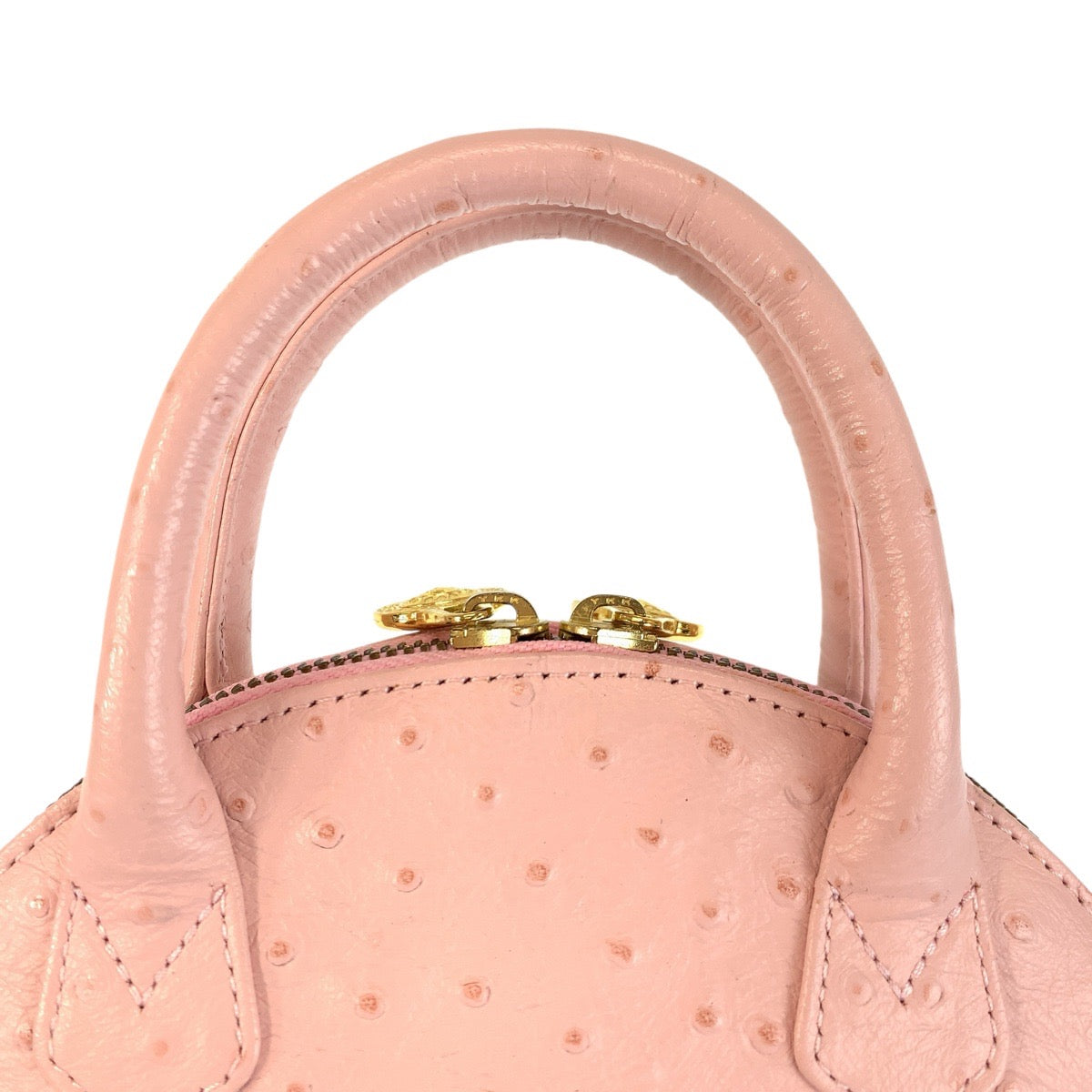 23963
VERSACE ヴェルサーチ ヴィンテージ サンバースト 型押し ピンク レザー ハンドバッグ レディース ABP49