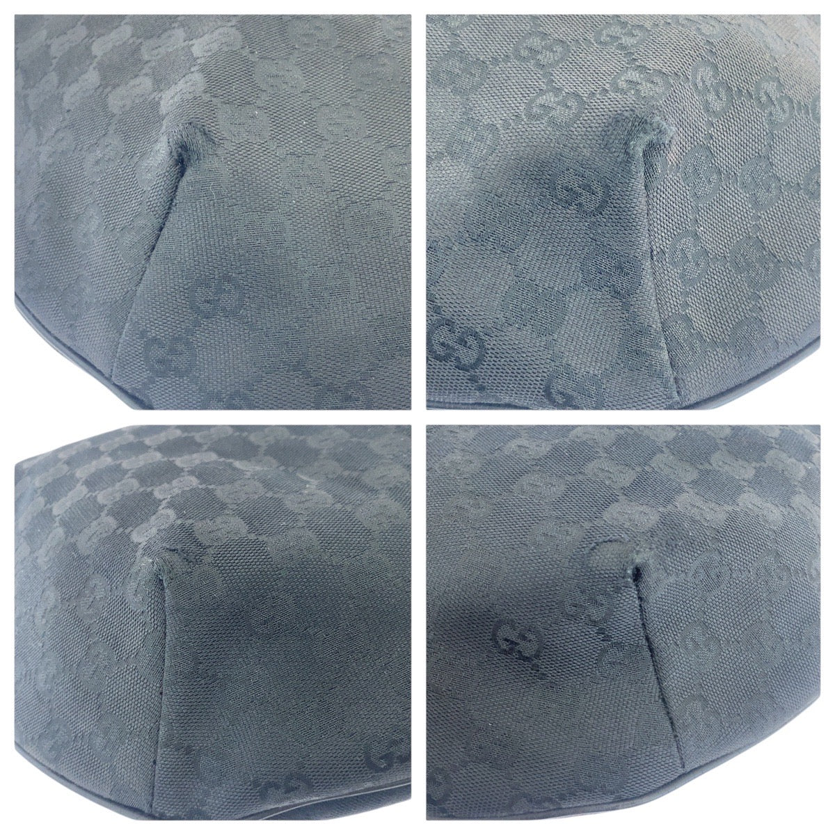 23966
GUCCI グッチ ブラック 黒 シルバー金具 GGキャンバス / レザー 189752 斜め掛け ショルダーバッグ レディース AB20