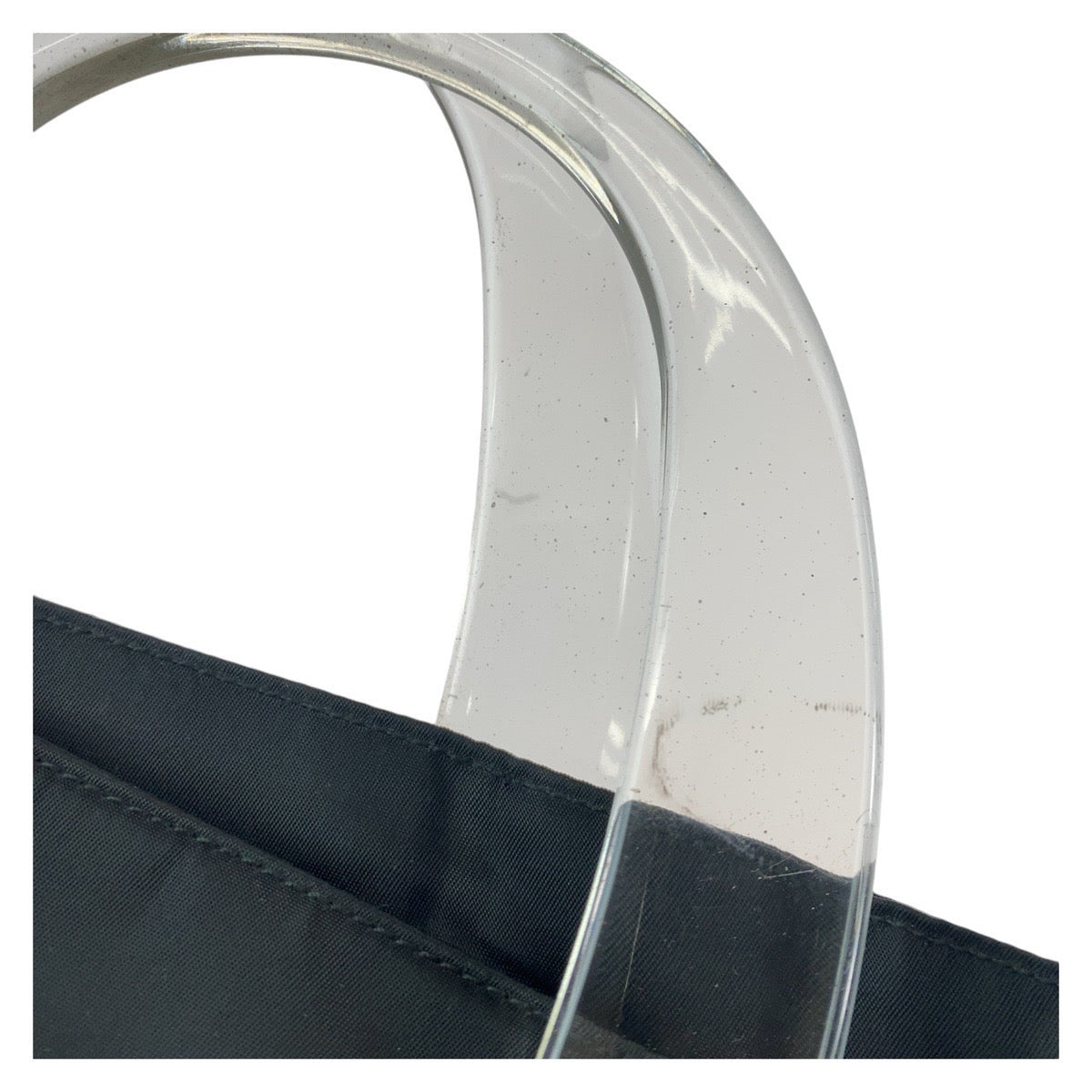 23967
PRADA プラダ テスート 三角ロゴプレート ブラック 黒 シルバー金具 ナイロン / プラスチック トートバッグ ハンドバッグ レディース ABP