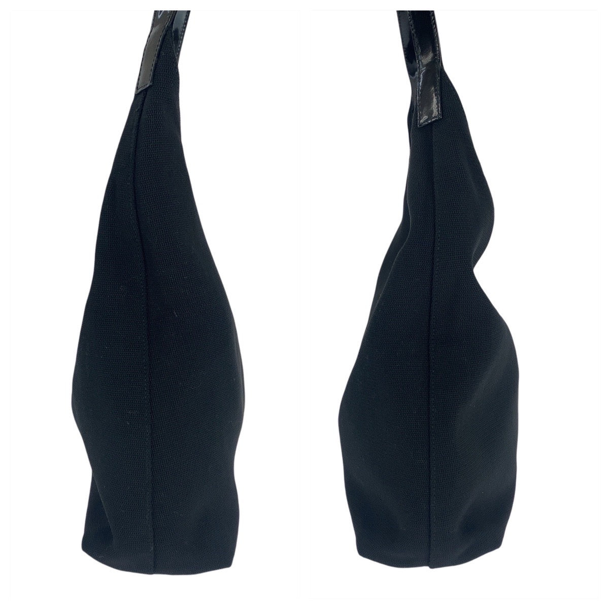 23969
GUCCI グッチ ホーボー ブラック 黒 シルバー金具 キャンバス / エナメル 001 3297 ショルダーバッグ レディース AB28