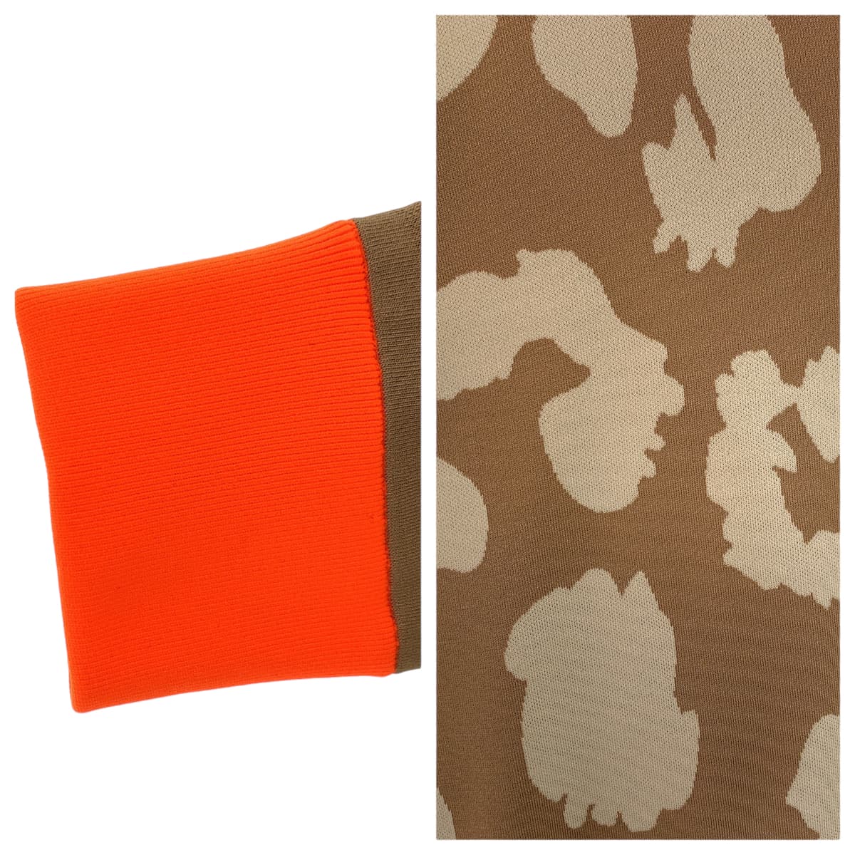 23976
HERMES エルメス ツイルレーヌ サイズ34 タグ付き ブラウン オレンジ シルク / ポリエステル 2H2816DR ジャケット カーディガン ジャージ レディース N320