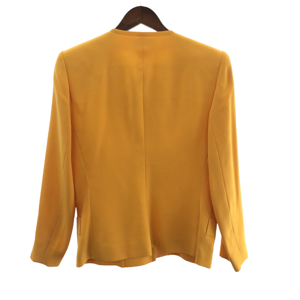 23982
YVES SAINT LAURENT イヴ サンローラン ヴィンテージ YSL 36 イエロー ゴールド金具 ウール ジャケット レディース A28