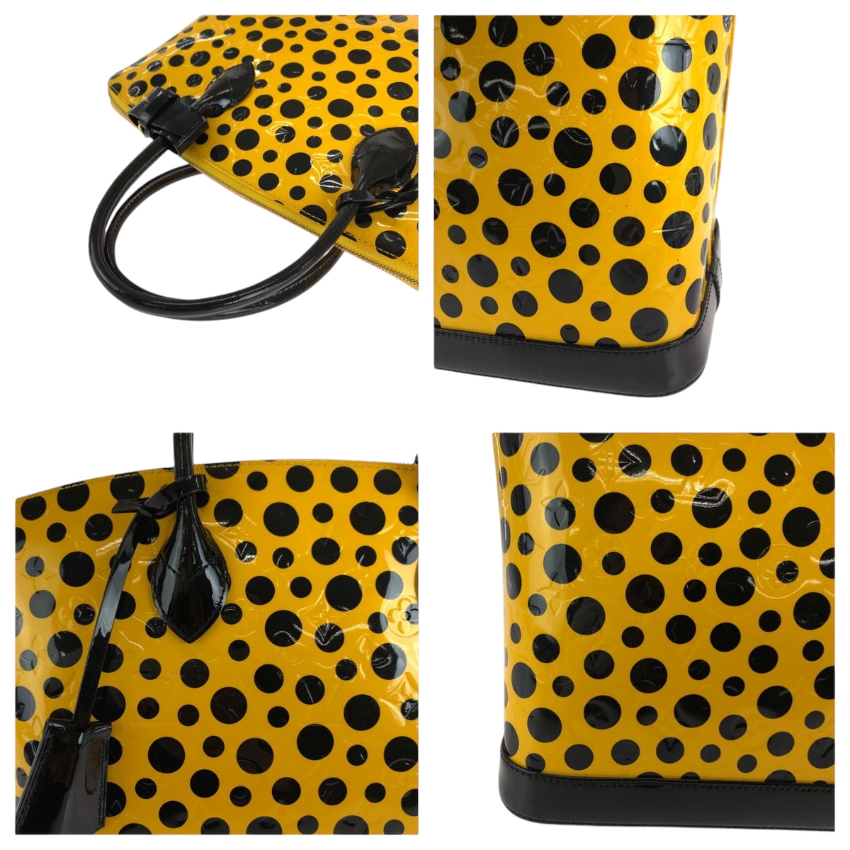 23984
LOUIS VUITTON ルイヴィトン ロックイットMM ジョーヌ イエロー ブラック ゴールド金具 パテントレザー M91398 ハンドバッグ レディース A240