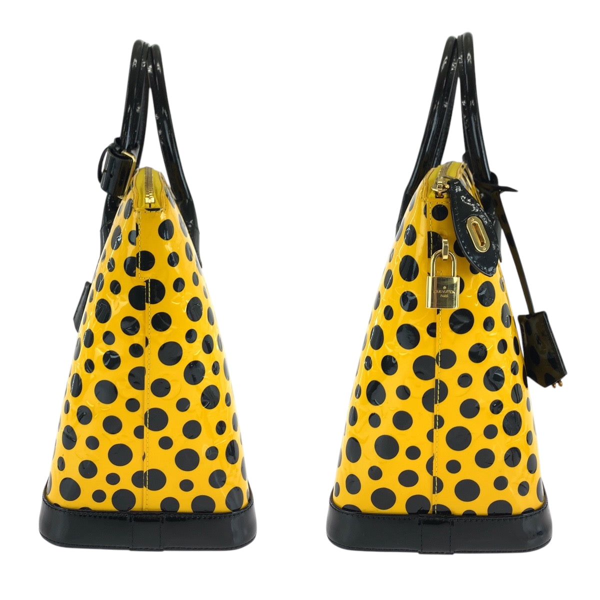 23984
LOUIS VUITTON ルイヴィトン ロックイットMM ジョーヌ イエロー ブラック ゴールド金具 パテントレザー M91398 ハンドバッグ レディース A240