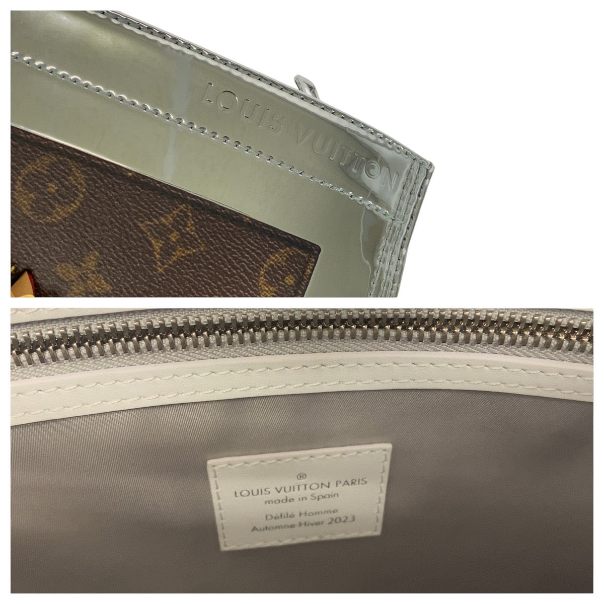 23987
LOUIS VUITTON ルイヴィトン モノグラム フリーザー サックプラ ブラウン シルバー ホワイト PVC / エナメル / レザー M23151 トートバッグ ショルダーバッグ 2way 男女兼用 A4収納 レディース SA250