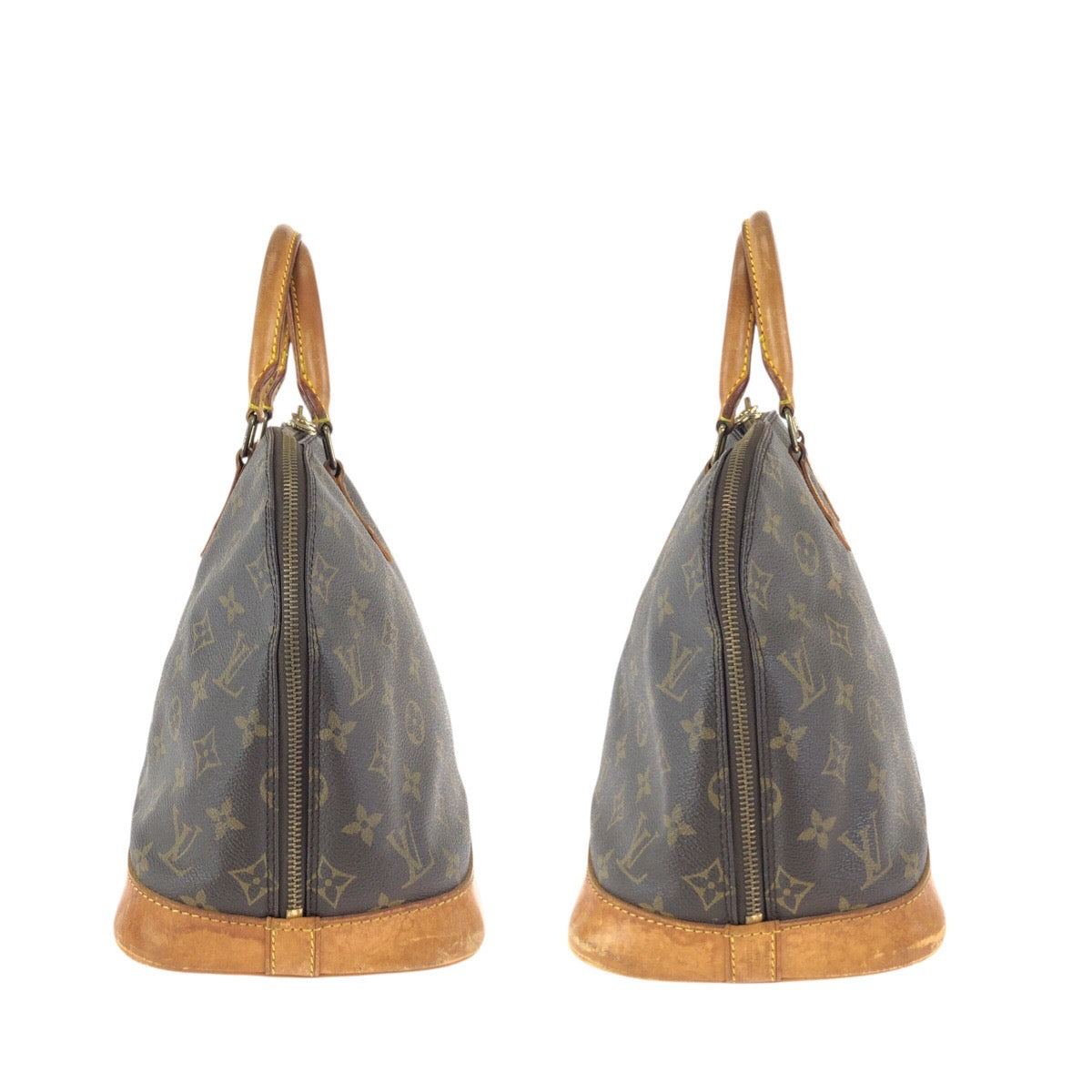 23992
LOUIS VUITTON ルイヴィトン モノグラム アルマPM ブラウン ゴールド金具 PVC / レザー M51130 トートバッグ ハンドバッグ レディース AB36